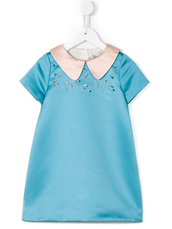 Hucklebones London Embellished Shift Dress, Girl's, Size: 8 Yrs, Blue