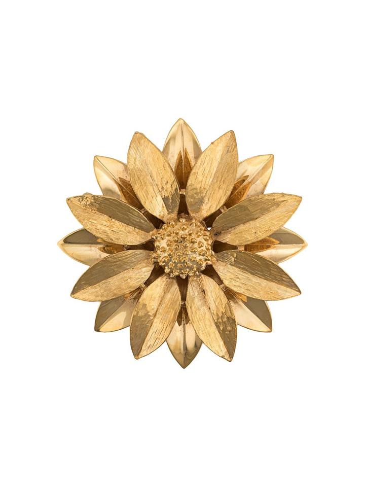 Susan Caplan Vintage 1970s Sarah Coventry Daisy Brooch - Gold