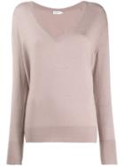 Filippa-k Fine Knit V-neck Jumper - Neutrals