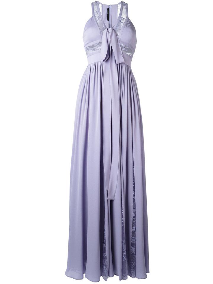 Elie Saab Flared Evening Dress, Women's, Size: 38, Pink/purple, Silk/nylon/polyamide/silk