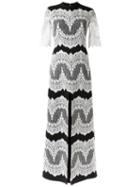 Olympiah - Lace Panelled Gown - Women - Polyester/spandex/elastane - 40, Black, Polyester/spandex/elastane