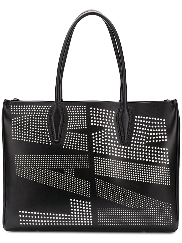 Lanvin Perforated Logo Tote Bag - Black