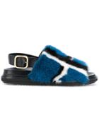 Marni Fussbett Strap Slingback Sandals - Blue
