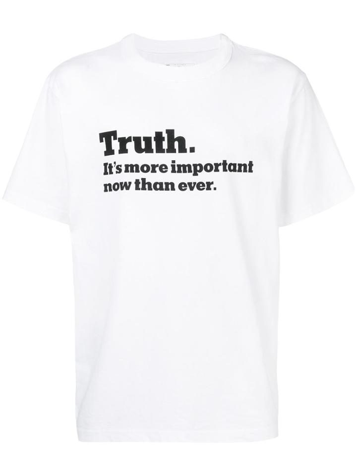 Sacai Truth Printed T-shirt - White