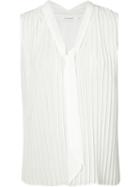 Frame Denim - Pleated Sleeveless Top - Women - Polyester - M, Women's, White, Polyester
