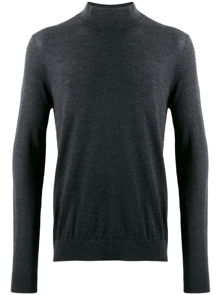 Pringle Of Scotland Mock-neck Knit Sweater - Grey
