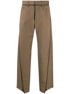Lanvin Asymmetrical Seam Trousers - Brown