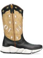 Texas Robot Embellished Mid-calf Boots - Green