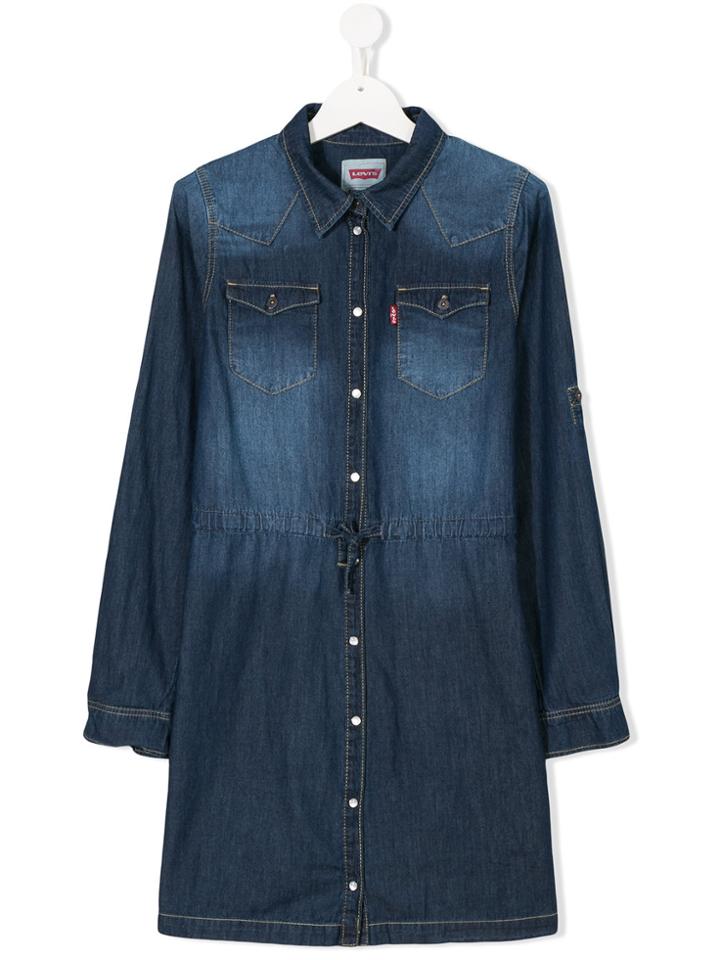 Levi's Kids Long-sleeved Denim Dress - Blue