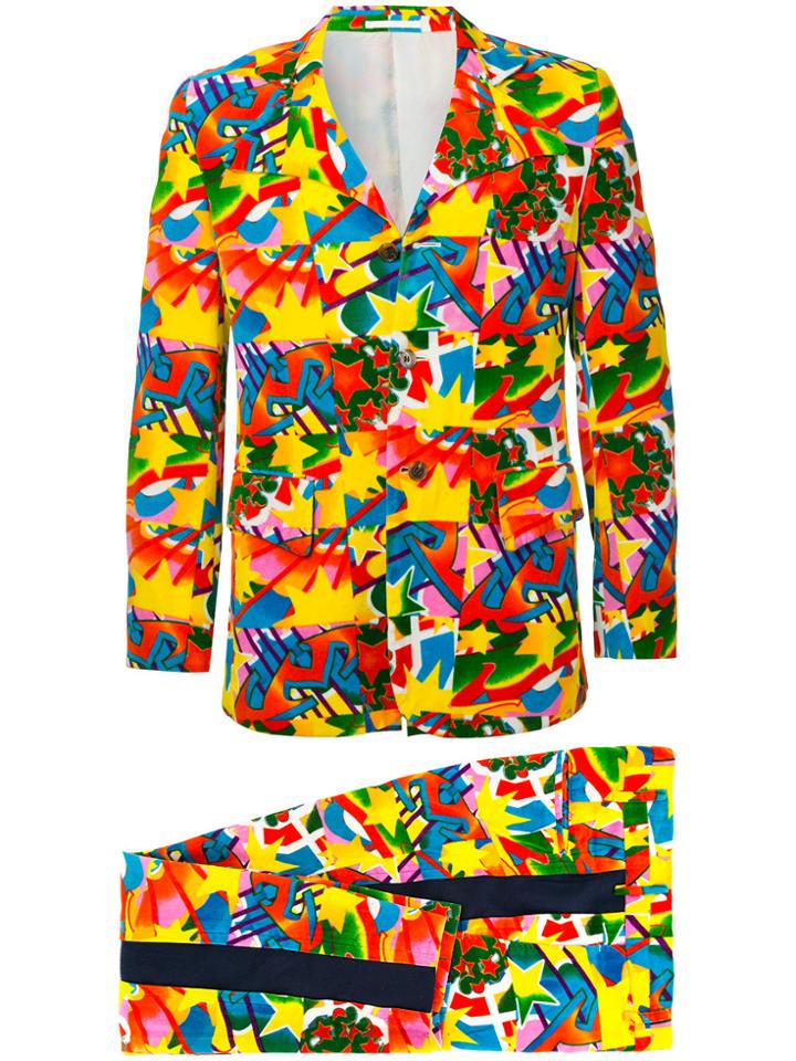 Comme Des Garçons Vintage Contrast Print Suit - Multicolour