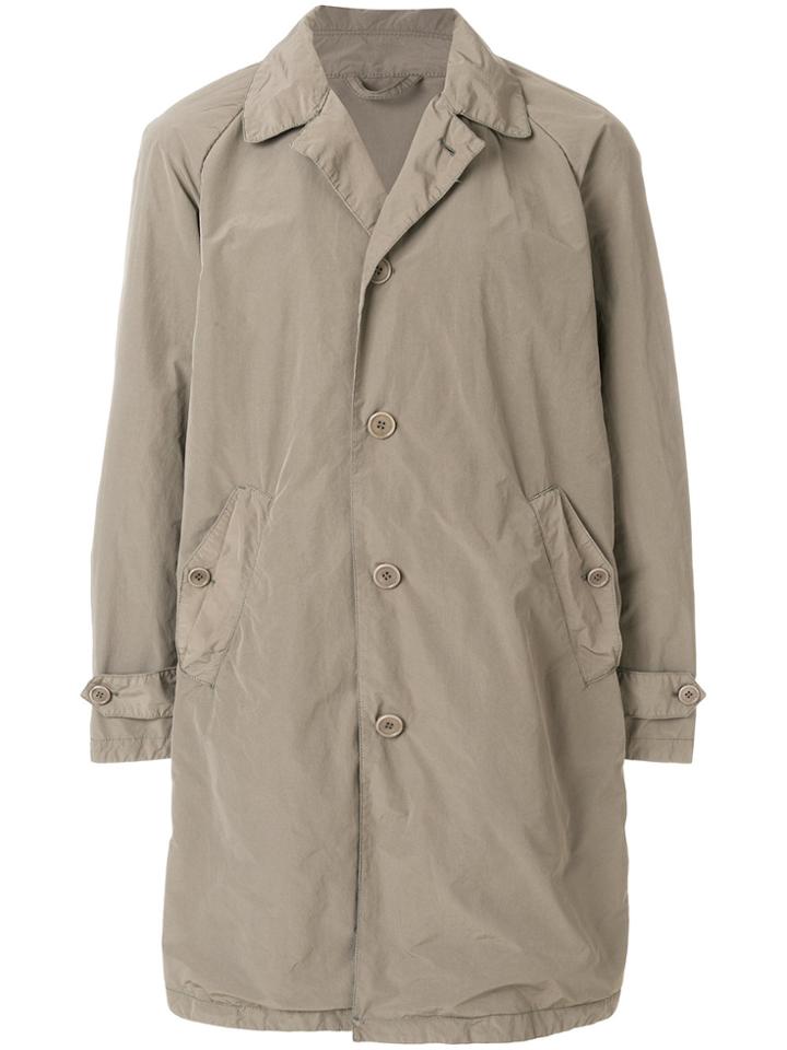 Aspesi Single Breasted Raincoat - Brown