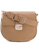 Furla - Foldover Grained Crossbody Bag - Women - Leather - One Size, Brown, Leather