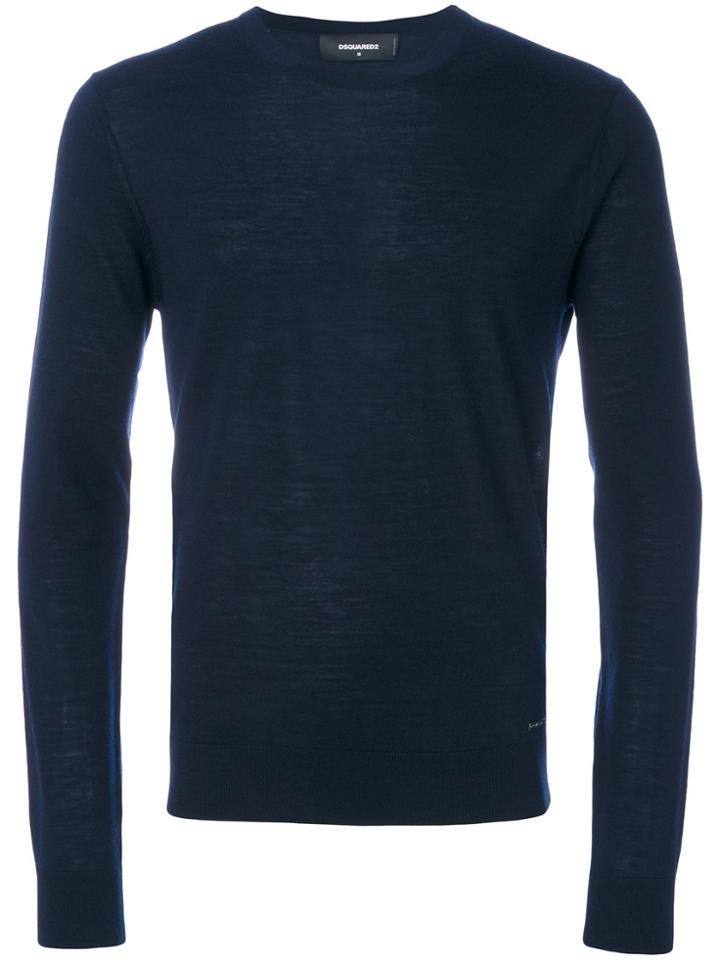 Dsquared2 Round Neck Jumper - Blue