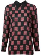 Marni Striped Squares Print Blouse