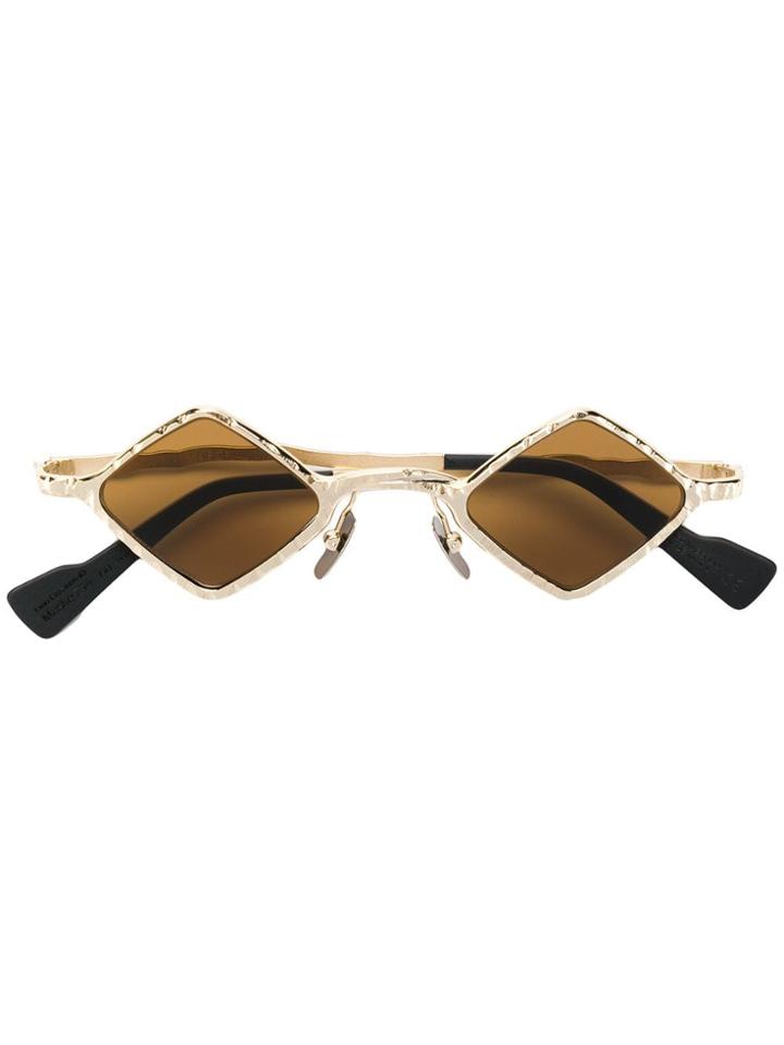 Kuboraum Geometric Tinted Sunglasses - Gold