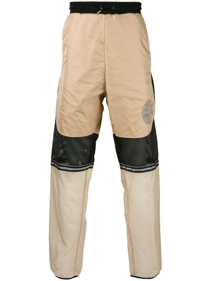 Sheer Detail Jogging Trousers - Men - Polyester/polyamide-8 - Xl, Nude/neutrals, Polyester/polyamide-8, Astrid Andersen