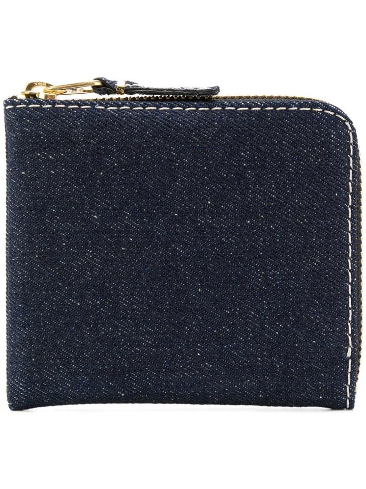 Comme Des Garçons Homme Denim Wallet - Blue