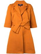 Paule Ka - Short Sleeve Coat - Women - Polyester - 40, Yellow/orange, Polyester