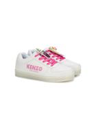 Kenzo Kids Teen Patch-embellished Sneakers - White