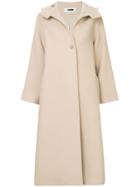 H Beauty & Youth Oversized Hooded Coat - Brown