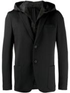 Fendi Hooded Jersey Blazer - Black