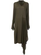 Damir Doma Draped Side Dress - Green