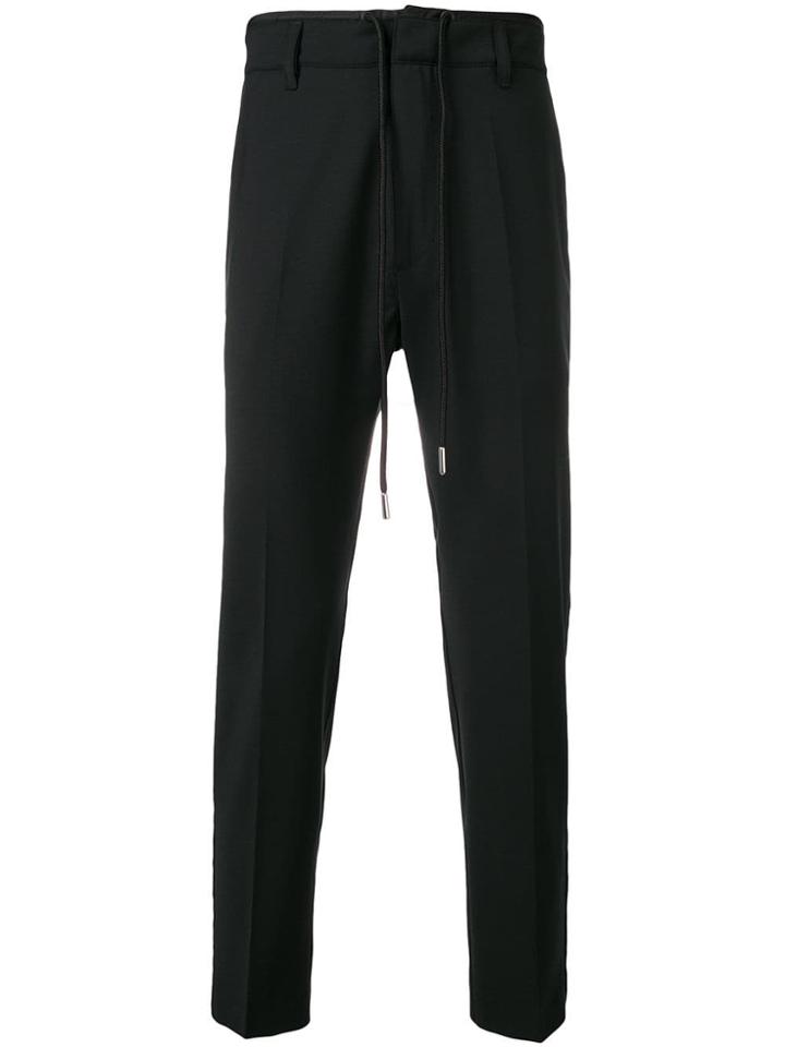 Diesel Drawstring Cropped Trousers - Black