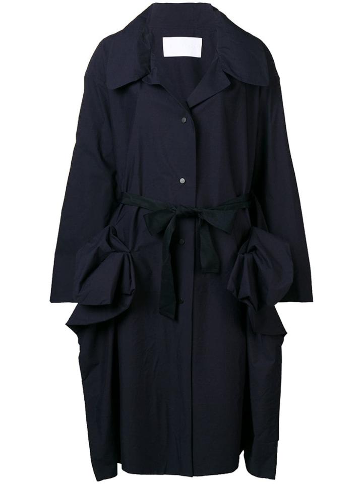 Roberts Wood Oversized Draped Coat - Blue