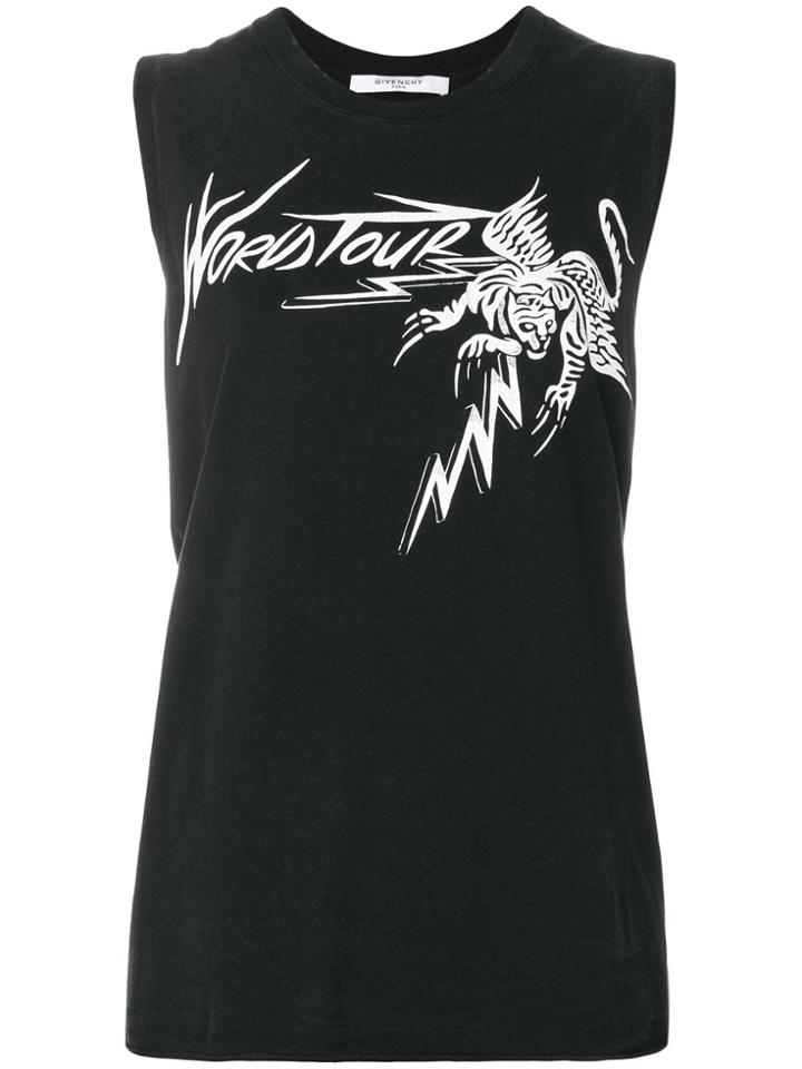 Givenchy World Tour Printed Tank Top - Black