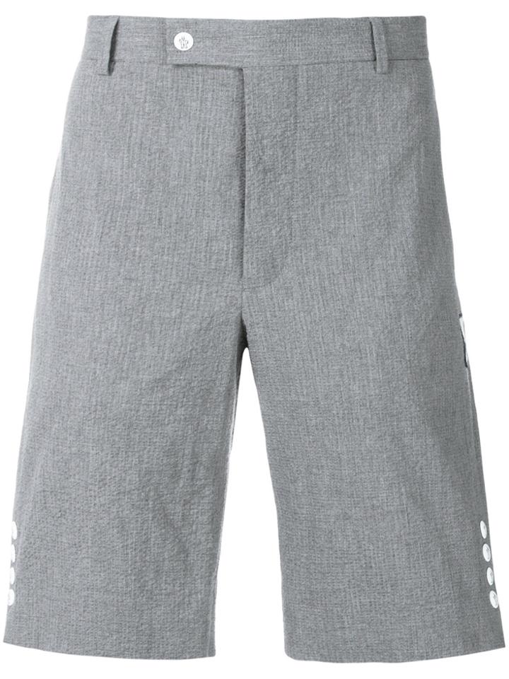 Moncler Gamme Bleu Side Button Tailored Shorts - Grey