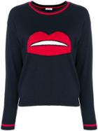 P.a.r.o.s.h. Lips Embroidered Sweater - Blue