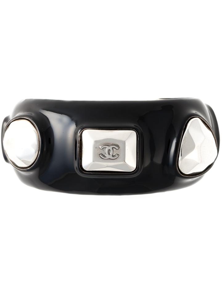 Chanel Vintage Large Stud Cuff - Black
