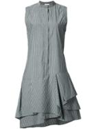 Brunello Cucinelli Pleated Flared Dress, Women's, Size: Small, Grey, Cotton