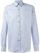 Lanvin Button Down Collar Shirt, Men's, Size: 40, Blue, Cotton