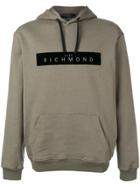John Richmond Logo Panel Hoodie - Green