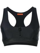 Heron Preston Zip-up Bra Top - Black
