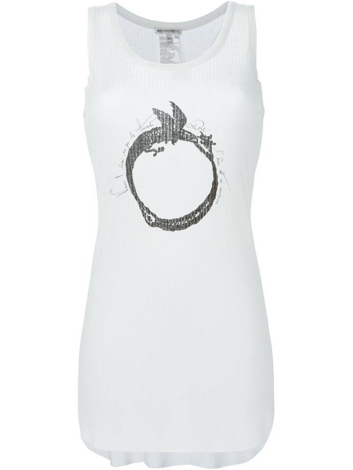 Ann Demeulemeester Blanche Front Print Tank Top