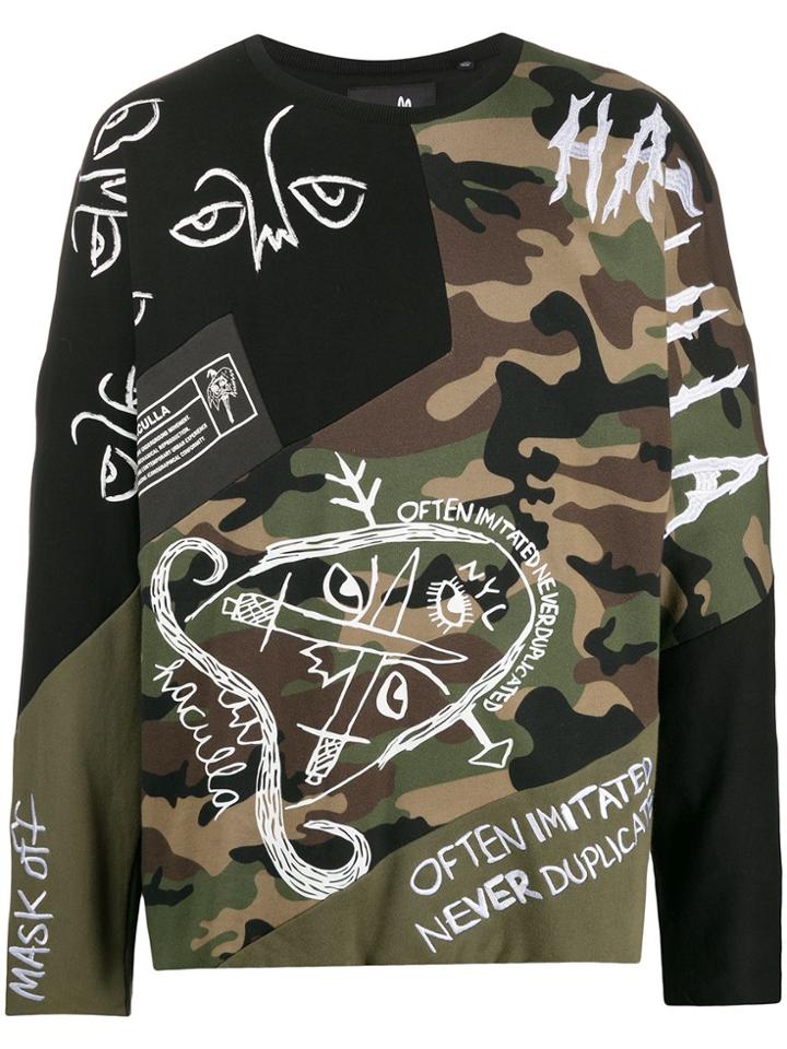 Haculla Scribble Embellished Sweatshirt - Green