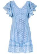 Martha Medeiros Short Lace Dress - Blue