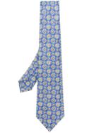 Kiton Floral Pattern Tie - Blue