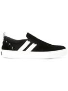 Msgm Laceless Striped Sneakers - Black