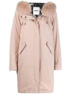 Yves Salomon Army Fur-panelled Parka - Pink