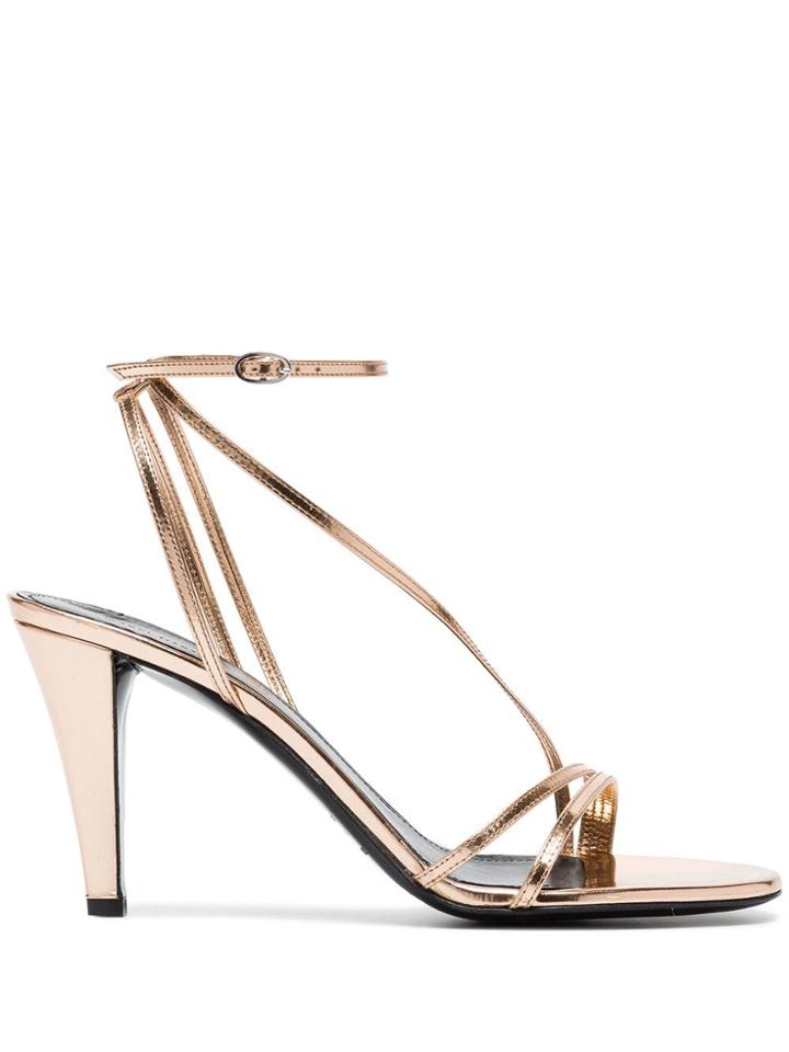 Isabel Marant Arora 85 Strappy Sandals - Metallic