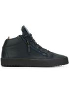 Giuseppe Zanotti Design Kriss Hi-top Sneakers, Men's, Size: 40, Blue, Leather/rubber