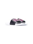 Alberta Ferretti Kids Teen Friday Print Slides - White