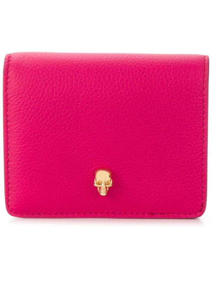Alexander Mcqueen Skull Bifold Wallet - Pink & Purple