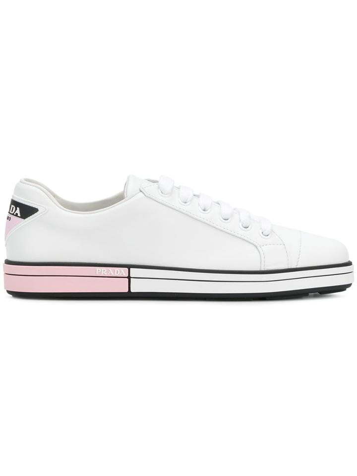 Prada Classic Lace-up Sneakers - White