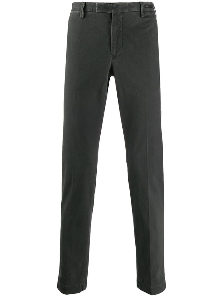 Pt01 Straight-leg Chino Trousers - Grey