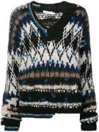 Oneonone Loose Pattern Sweater - Blue