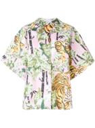 Kenzo Shortsleeved Collared Shirt - Pink & Purple